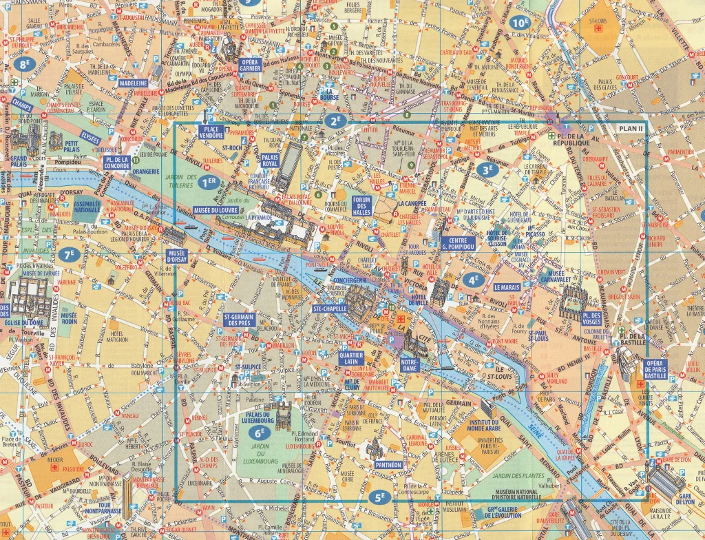 Paris Michelin 52 Tourism Map - Image 2