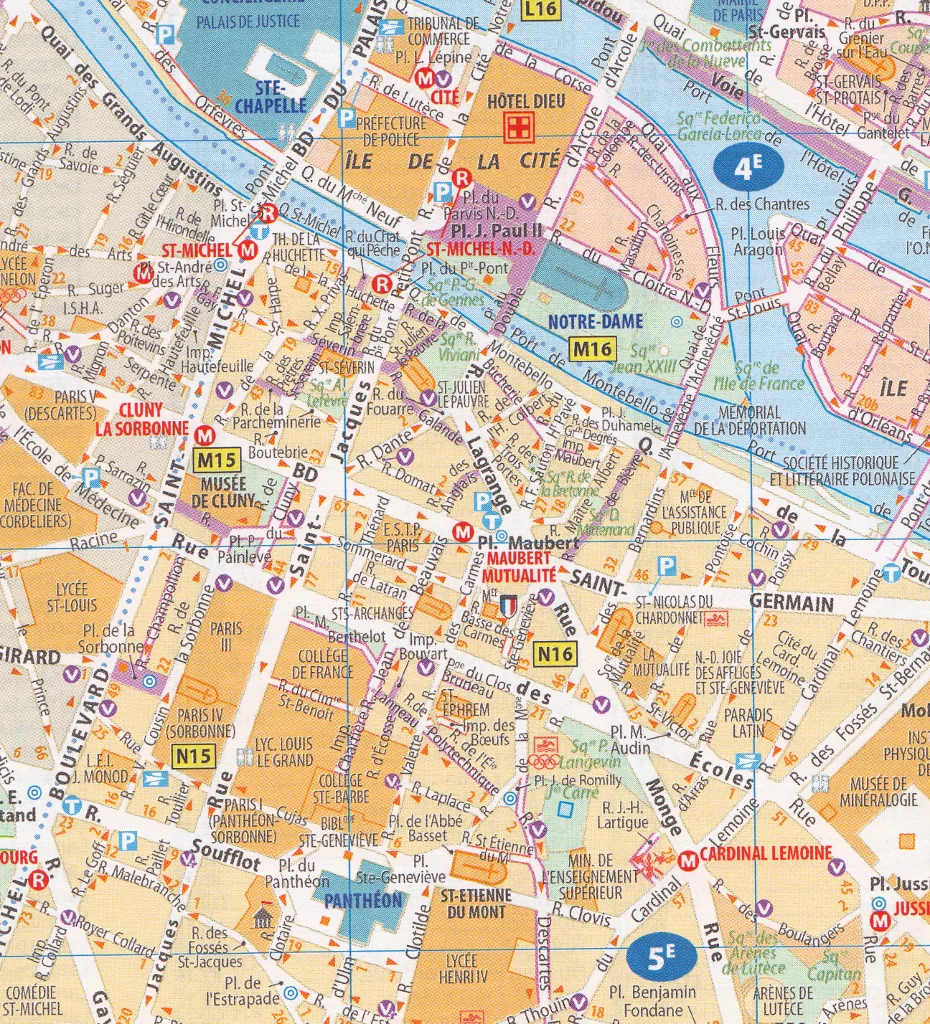 Paris Michelin 54 Street Map - Image 4