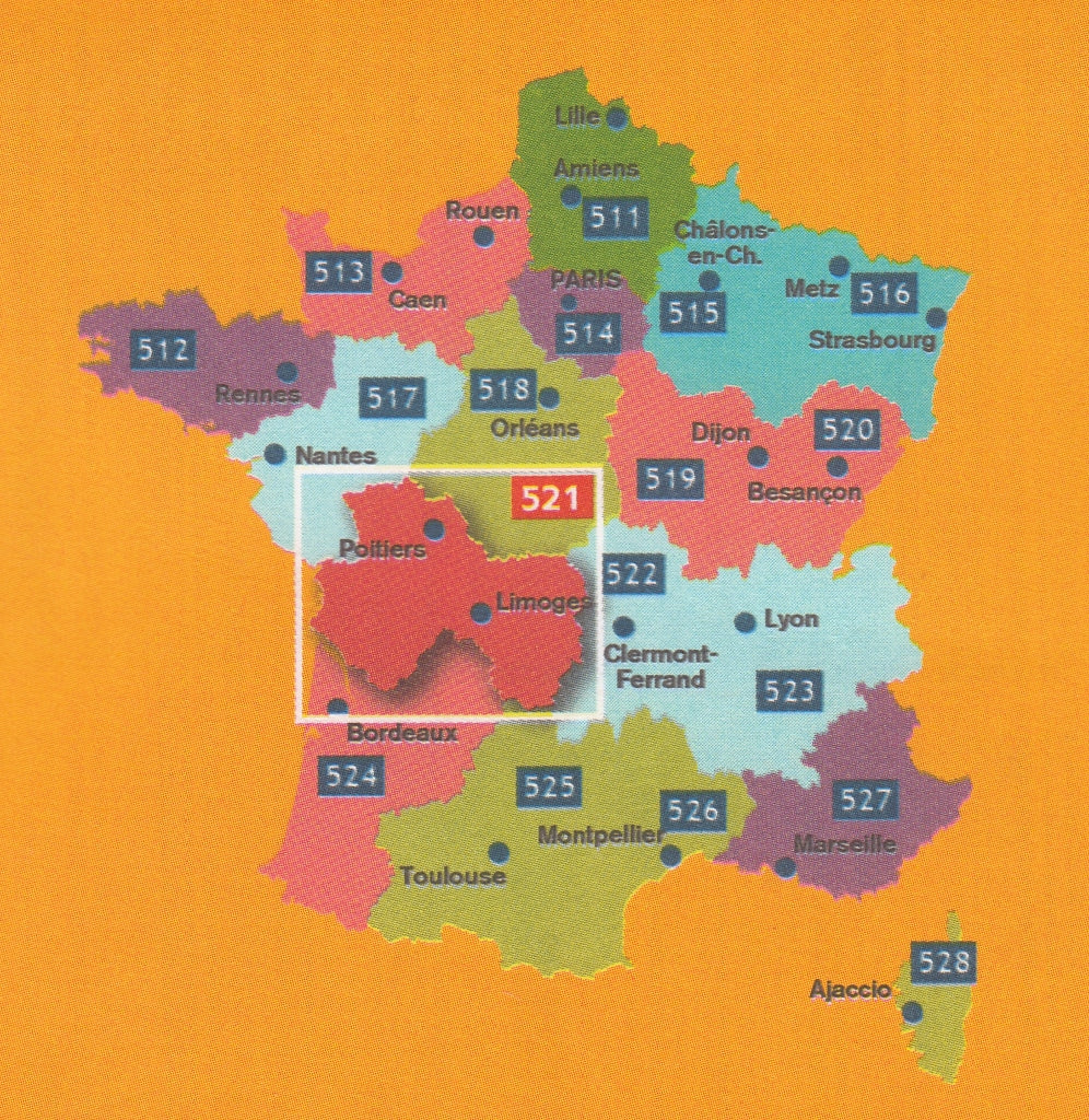 France Poitou-Charentes 521 Michelin Map - Image 2
