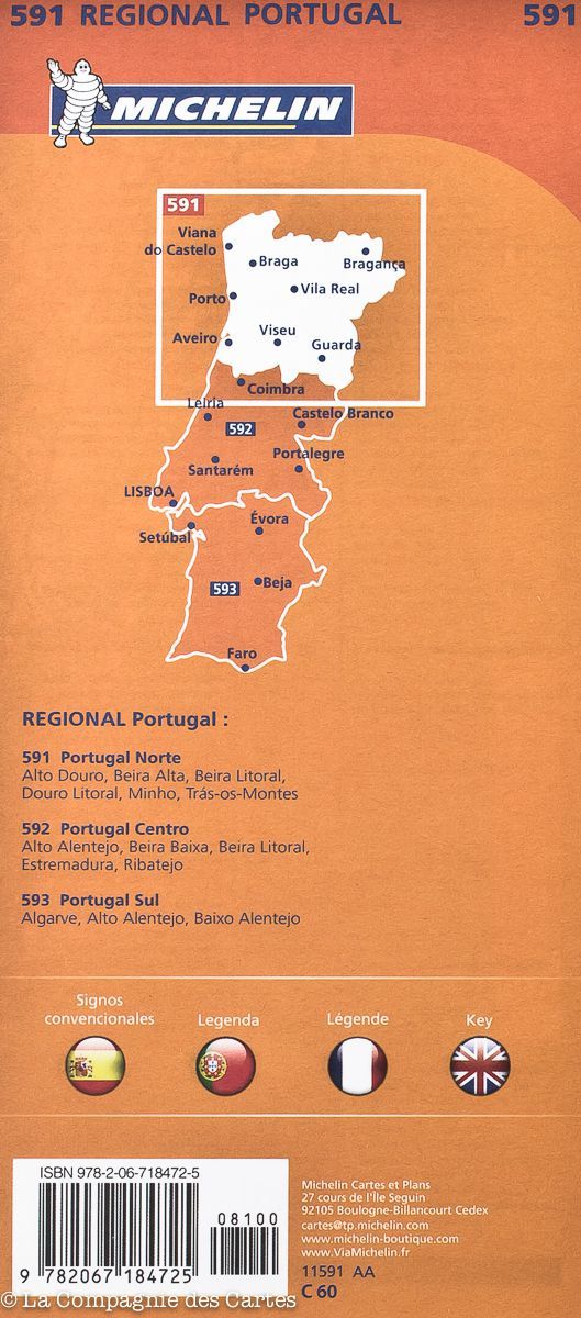 Portugal North Michelin Map 591 - Image 2
