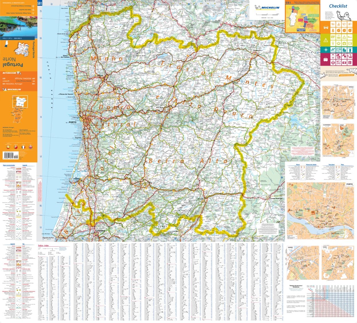 Portugal North Michelin Map 591 - Image 3