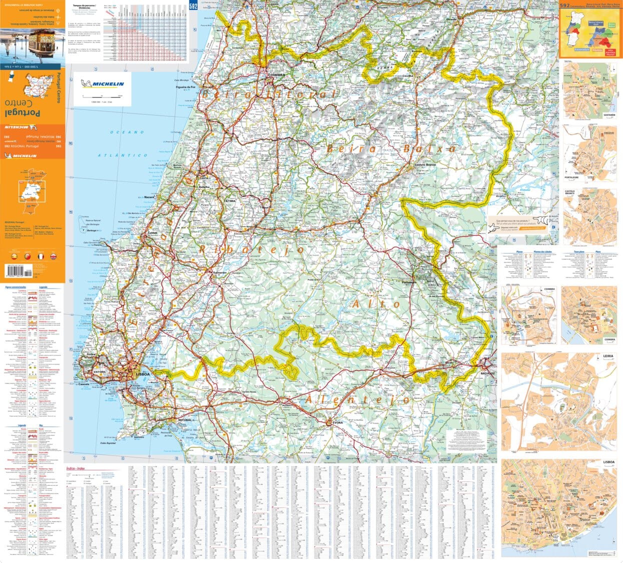Portugal Central Michelin Map 592 - Image 3