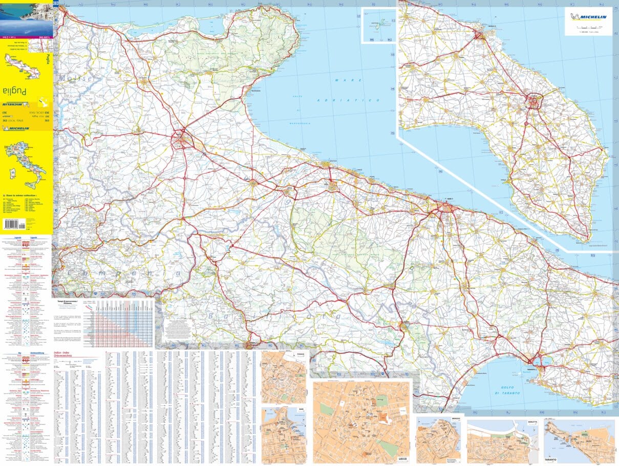 Italy Puglia Michelin Map 363 - Image 3