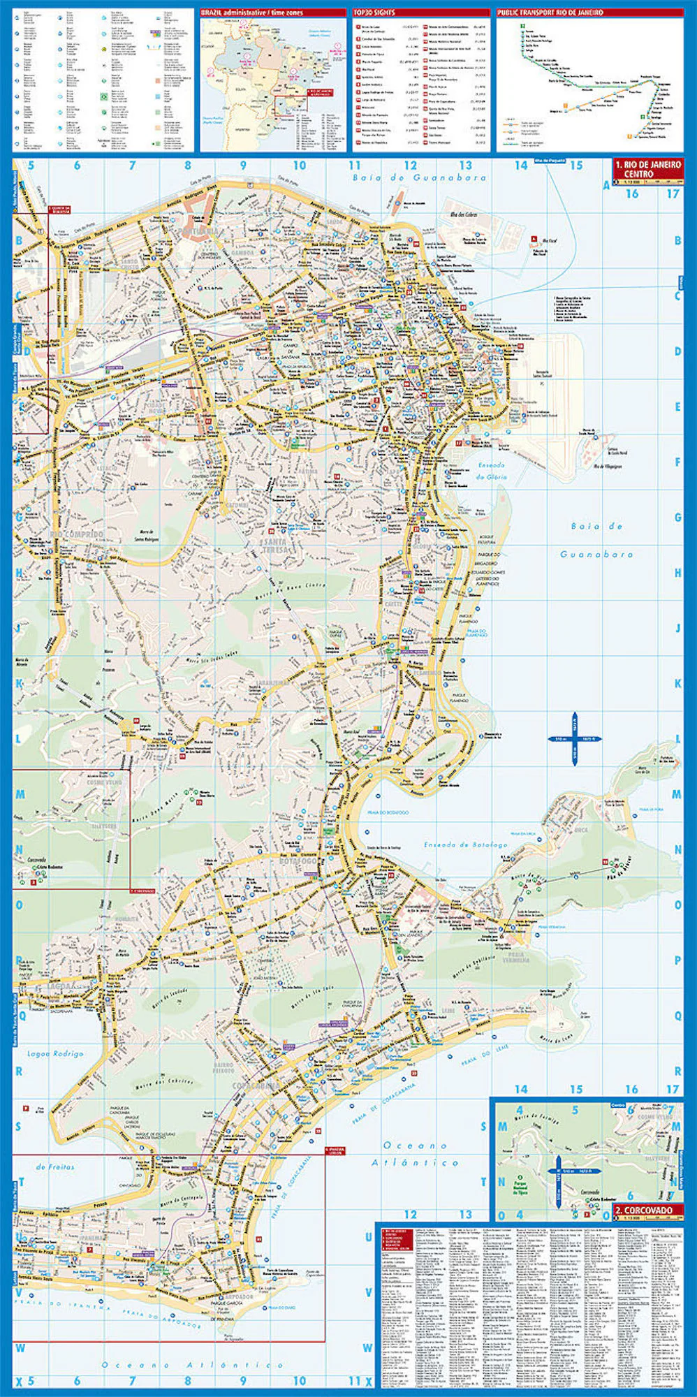Rio de Janeiro Borch Folded Laminated Map - Image 3