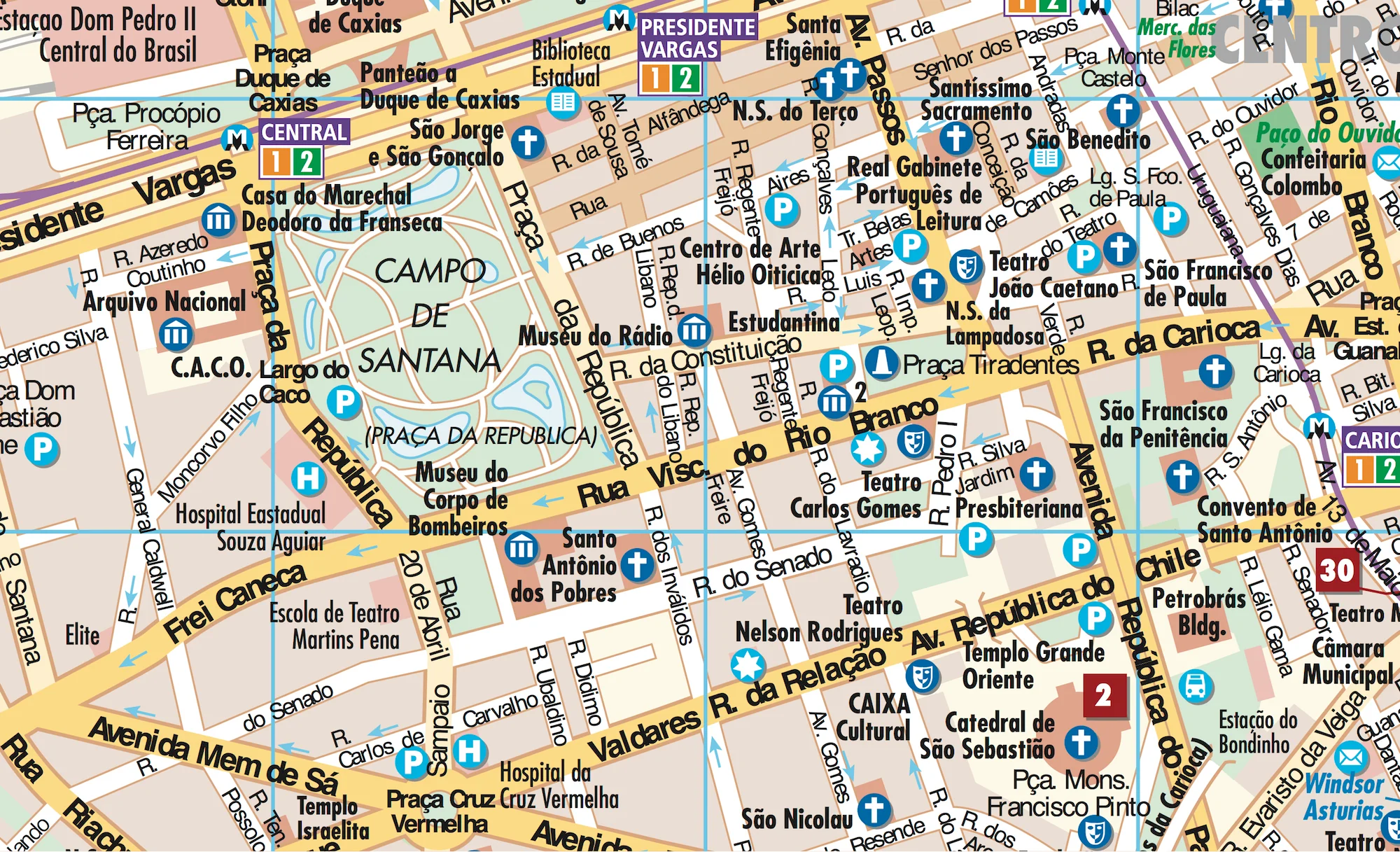 Rio de Janeiro Borch Folded Laminated Map - Image 4