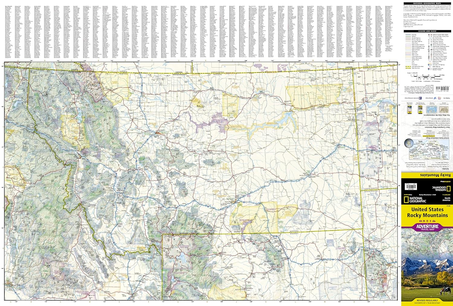 Rocky Mountains National Geographic Adventure Map - Image 2