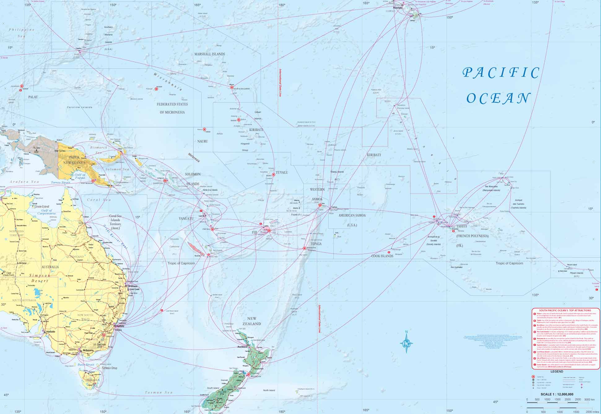 South Pacific Cruising & Samoa ITMB Map - Image 3