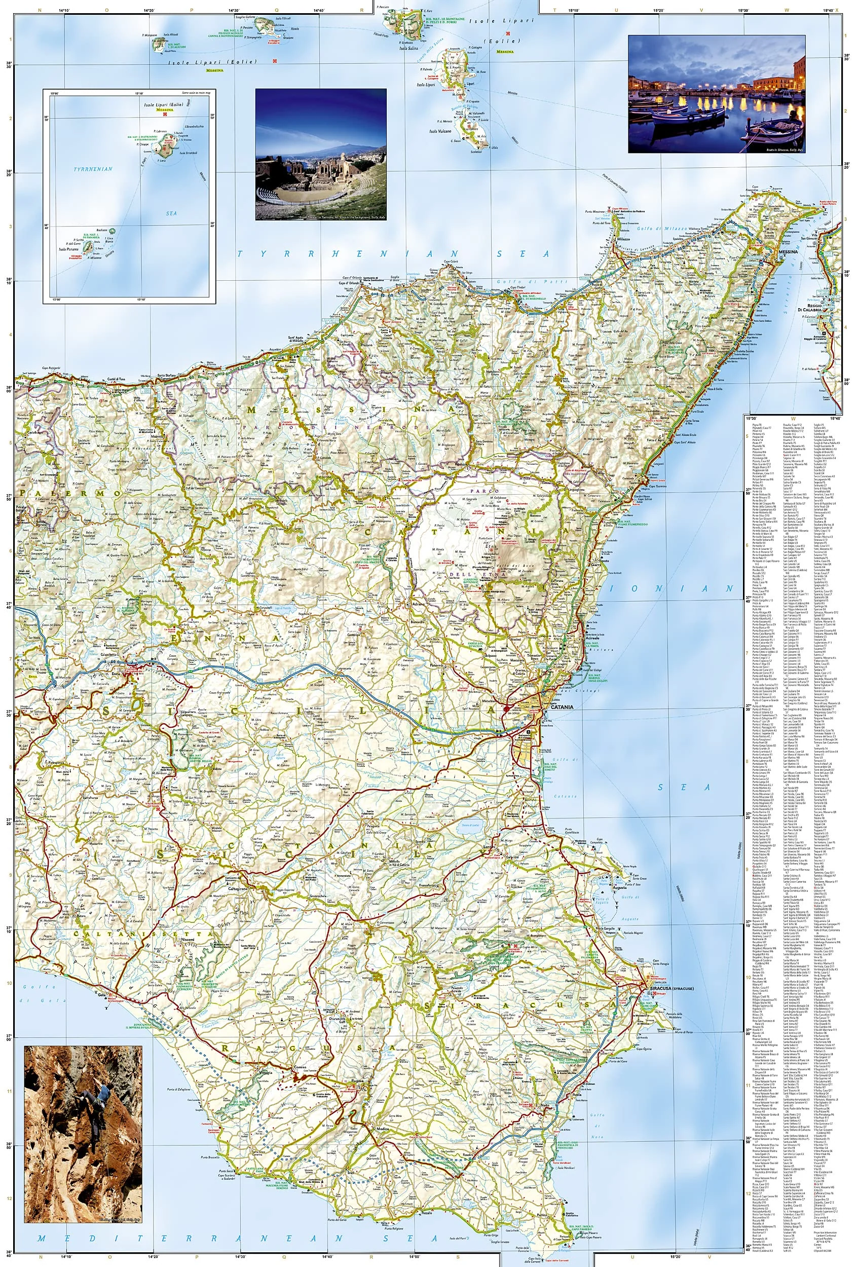 Sicily National Geographic Folded Adventure Map - Image 3