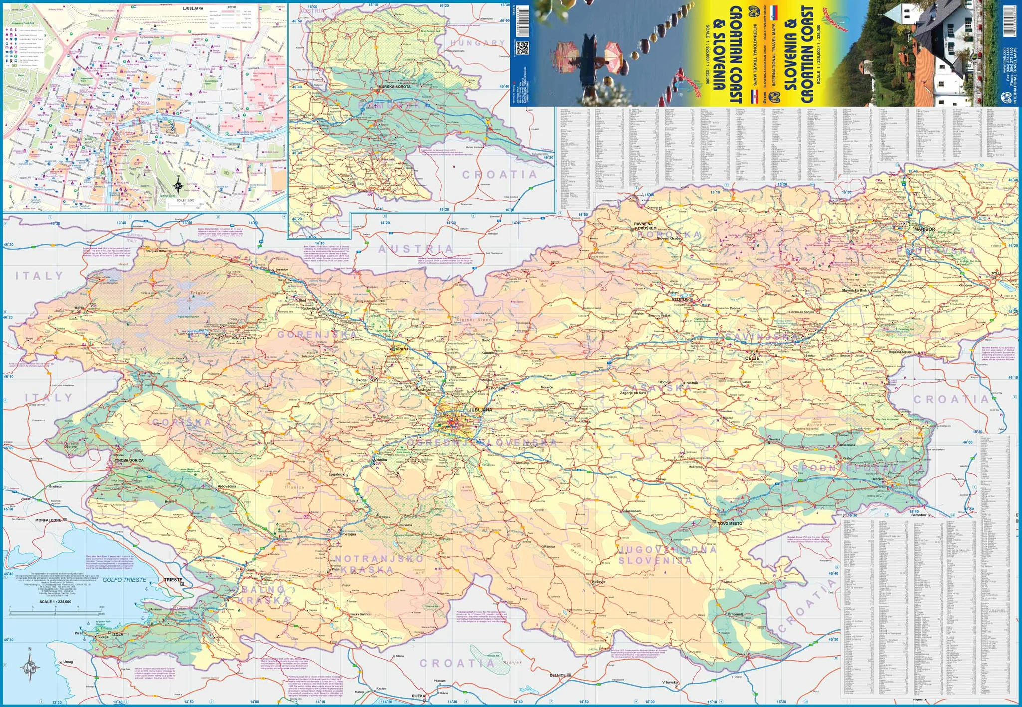 Croatian Coast & Slovenia ITMB Map - Image 2