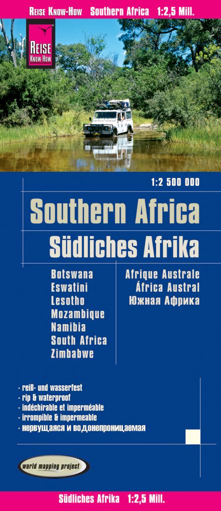 Southern Africa Travel Map – Reise Know-How World Mapping Projec