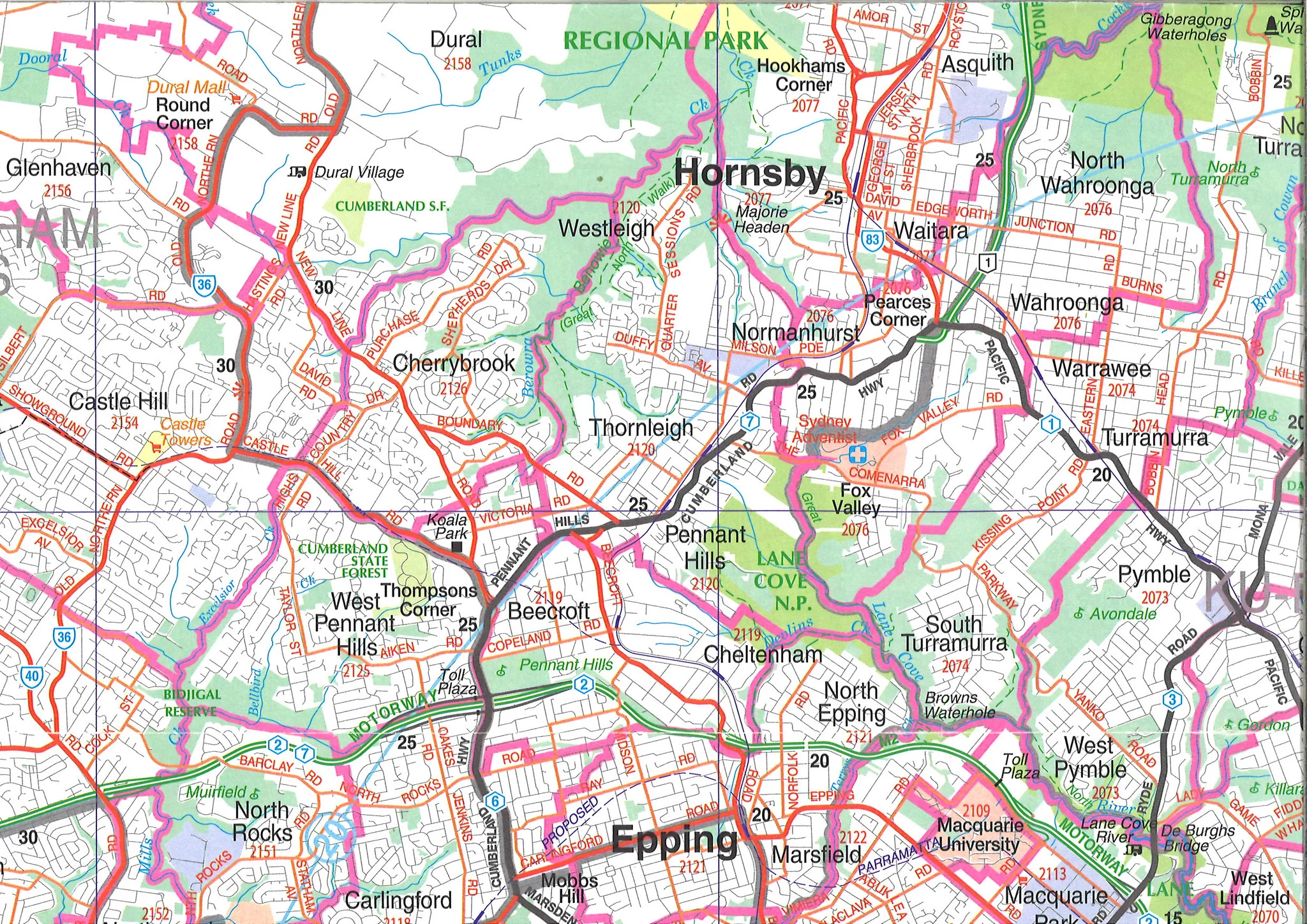 Sydney Business Map 265 UBD 1480 x 1980mm Laminated Wall Map - Image 2