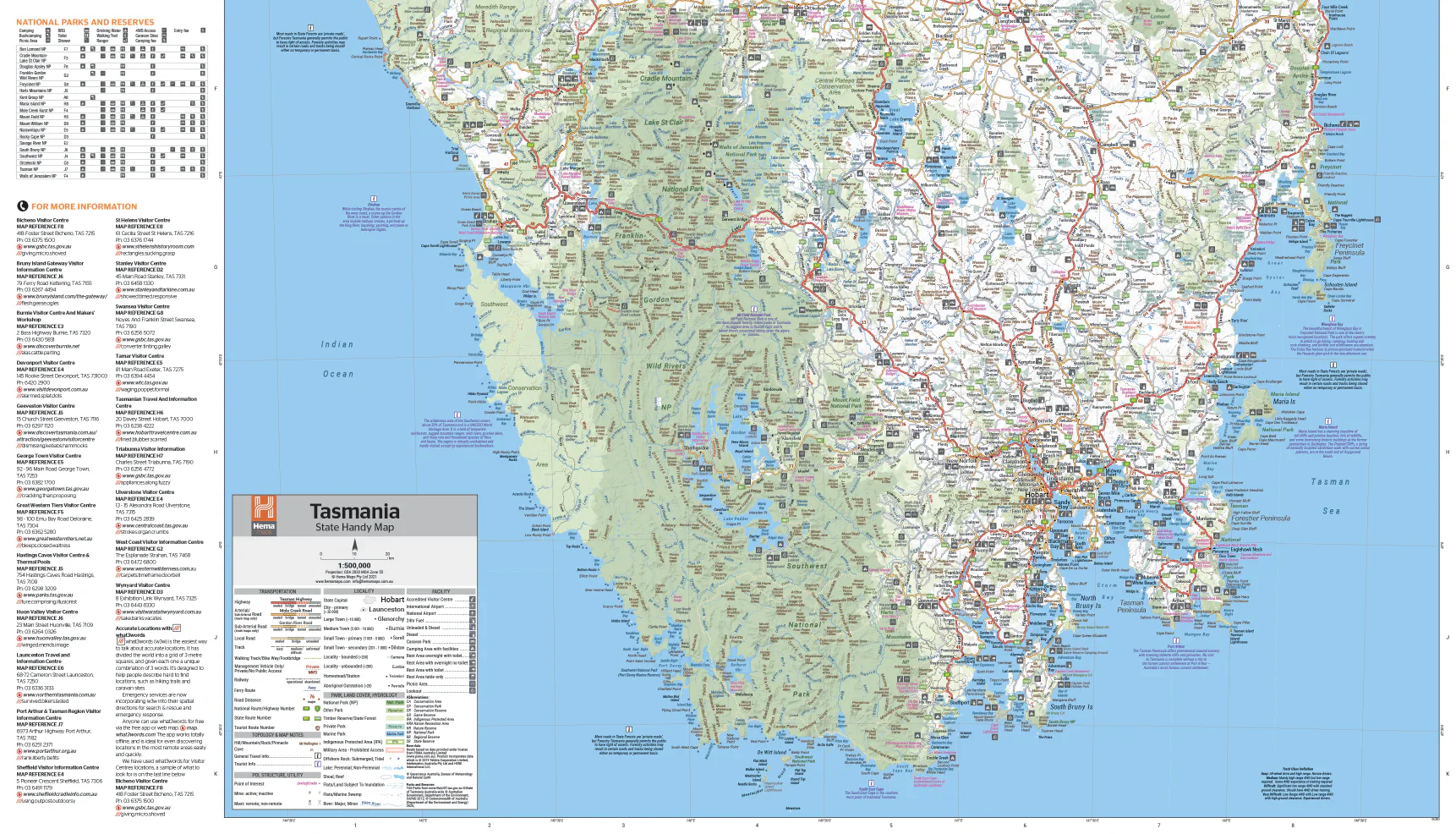 Tasmania Hema Handy Map 11th Edition - Image 3