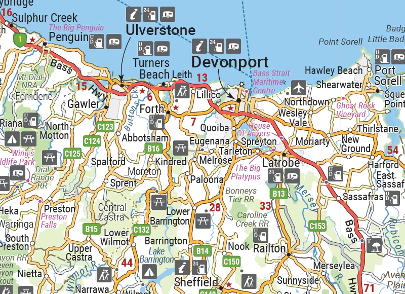 Tasmania Hema Handy Map 11th Edition - Image 4