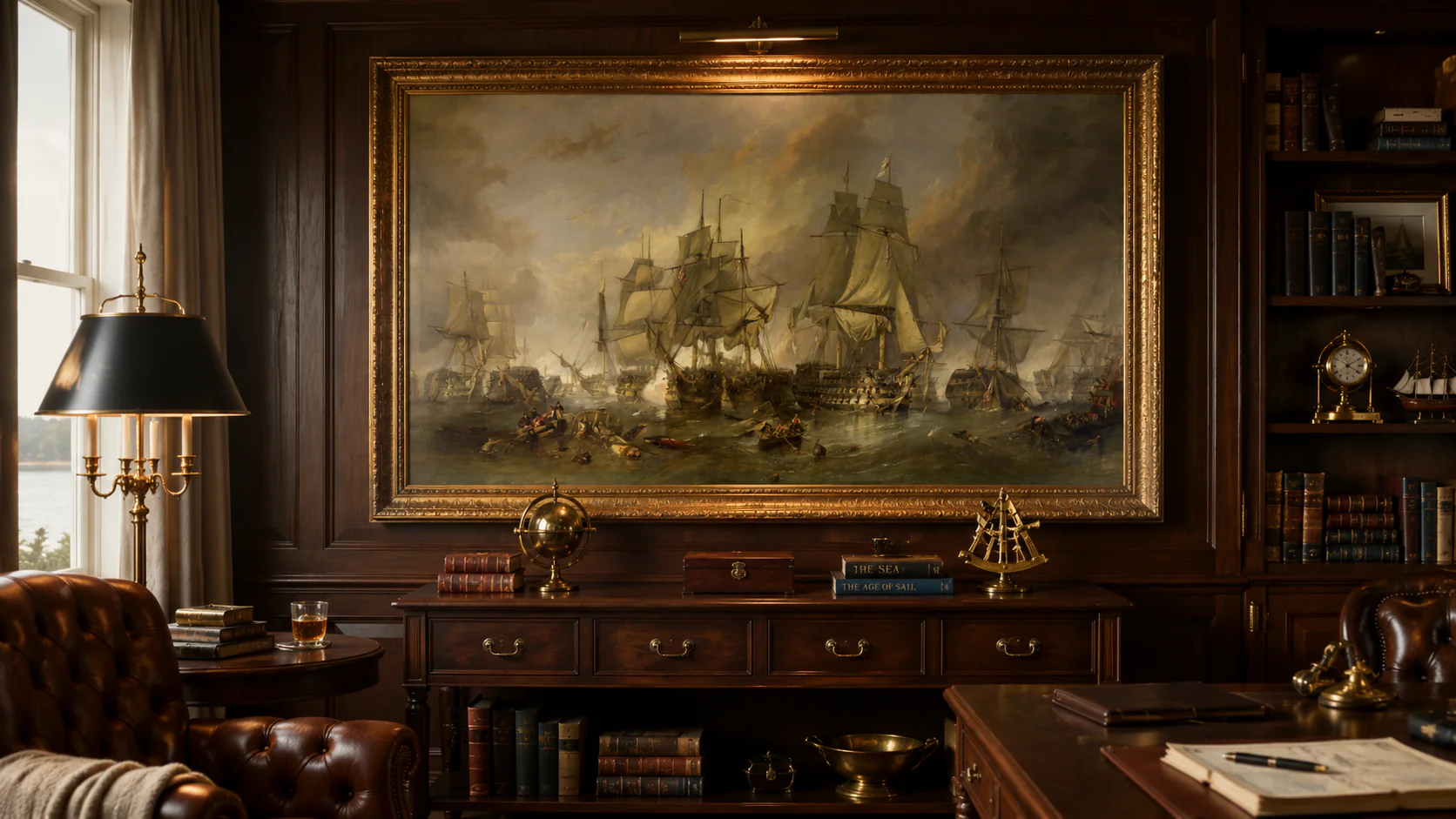 The Battle of Trafalgar by Clarkson Frederick Stanfield - Image 2