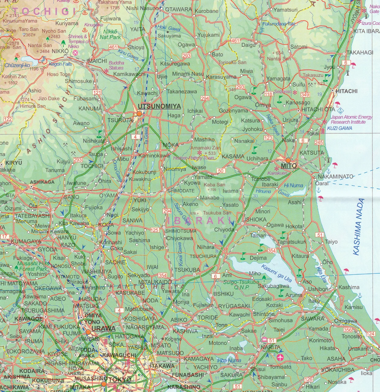 Japan Tokyo and Kanto/Chubu Region ITMB Map - Image 4