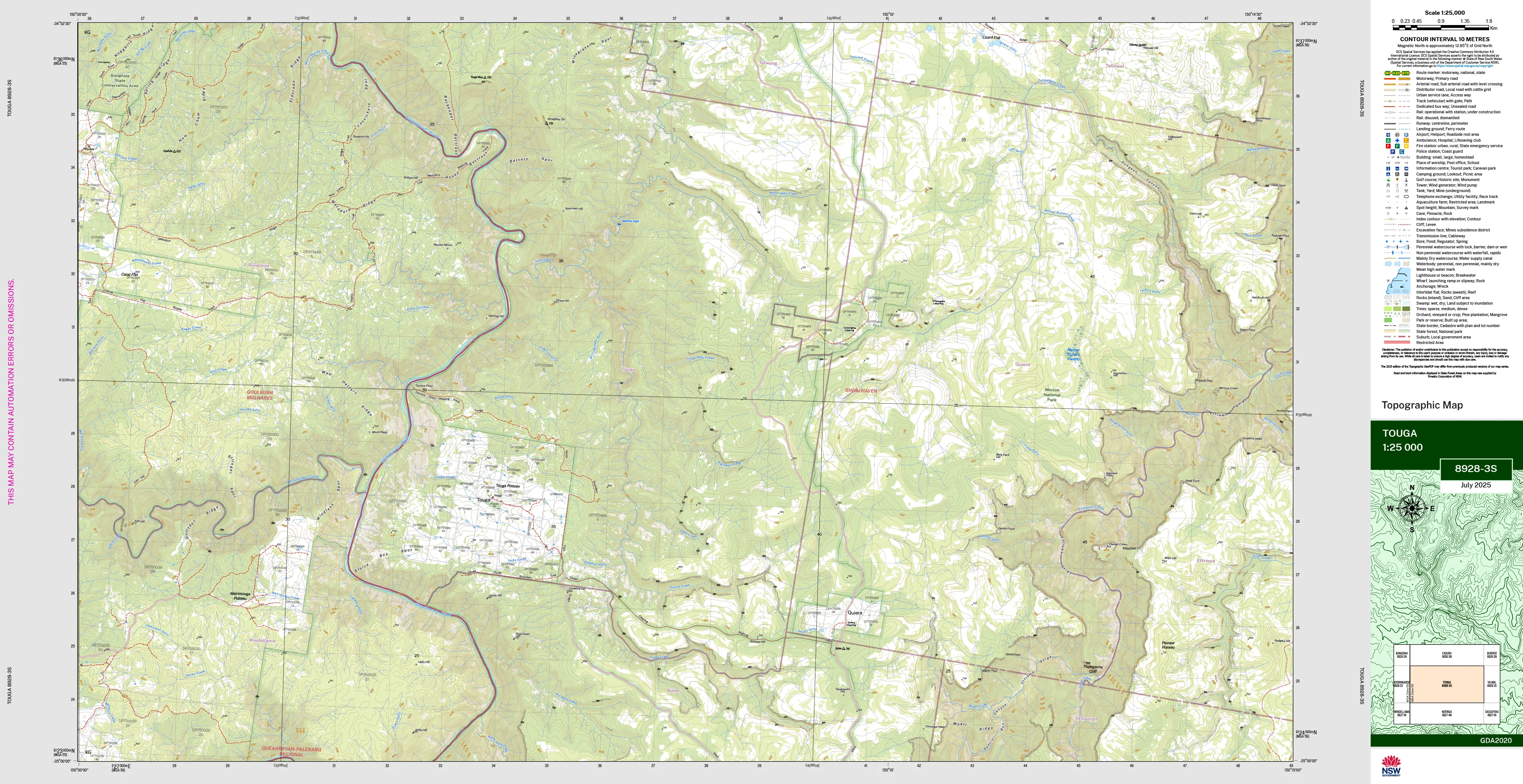 Touga 8928-3S Topographic Map 1:25k