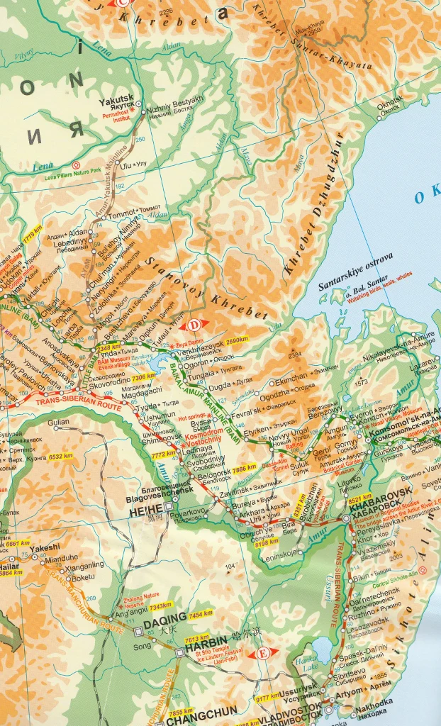 Trans Siberian Railway Gizi Maps Folded - Image 3