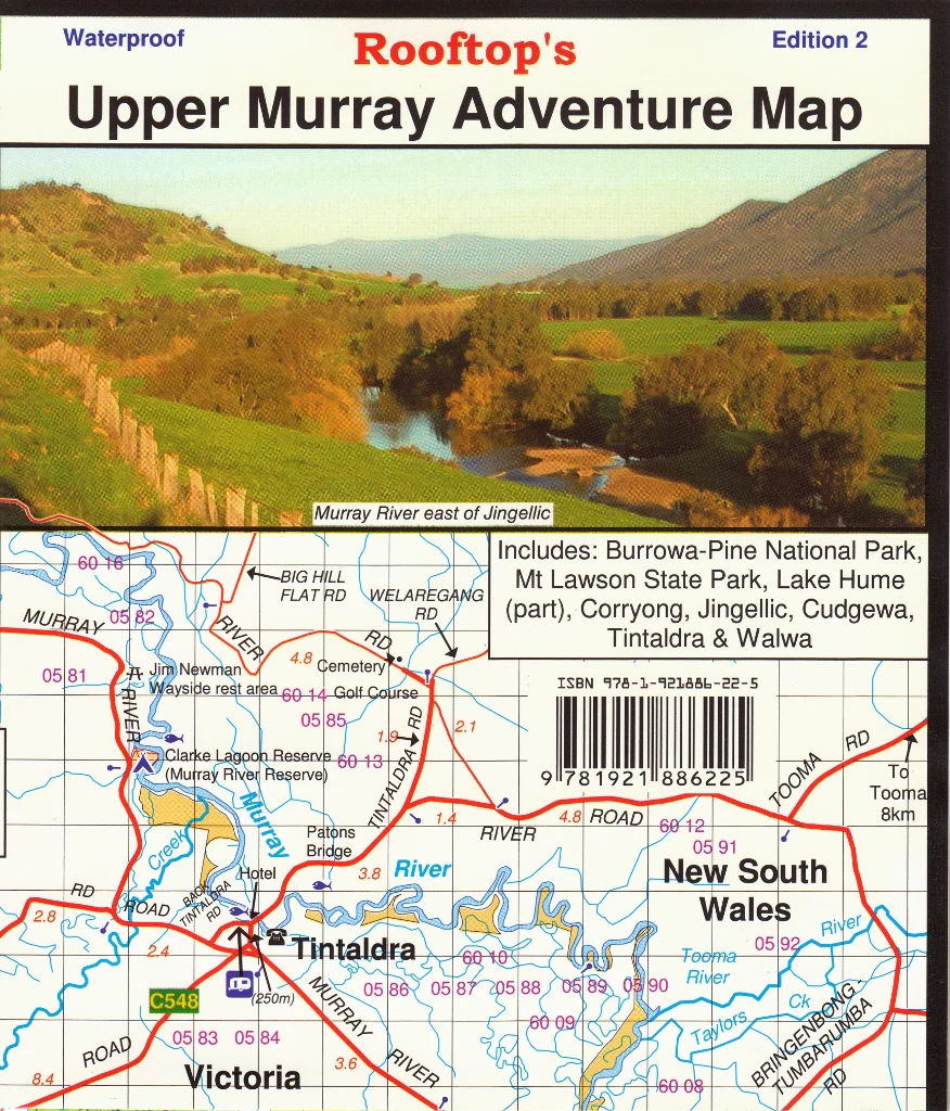 Upper Murray Adventure Map Rooftop 2nd Edition