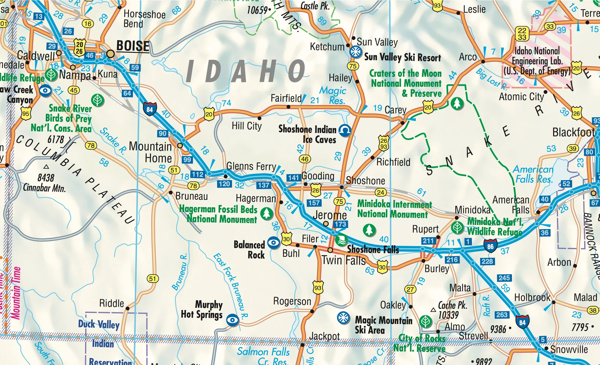 USA North West Borch Folded Laminated Map - Image 4