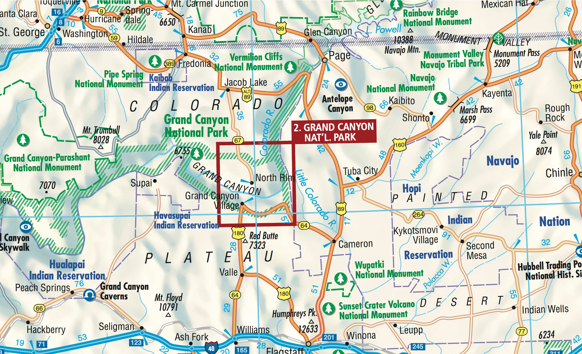 USA South East Borch Folded Laminated Map - Image 4