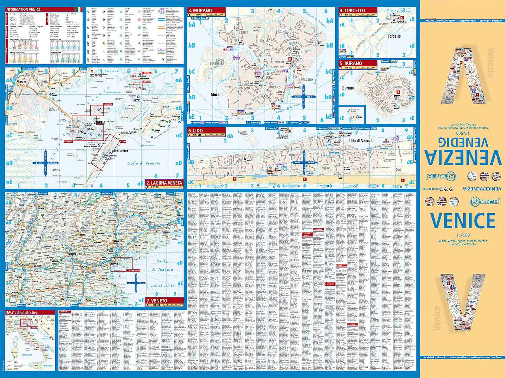 Venice Borch Folded Laminated Map - Image 2
