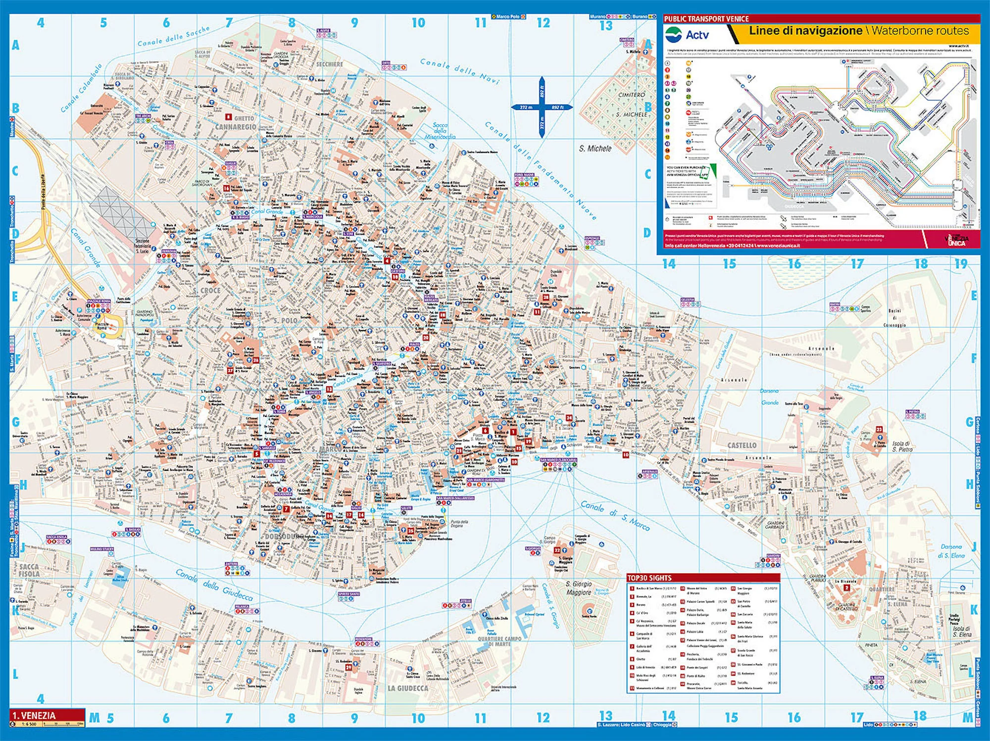 Venice Borch Folded Laminated Map - Image 3
