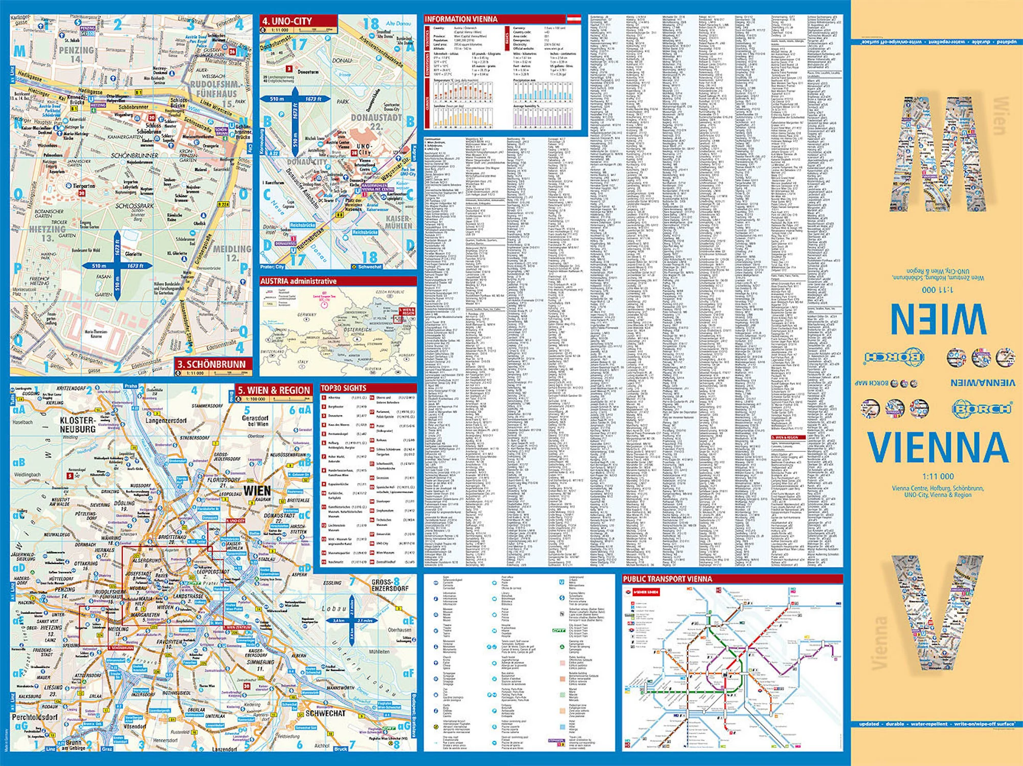 Vienna Borch Folded Laminated Map - Image 2