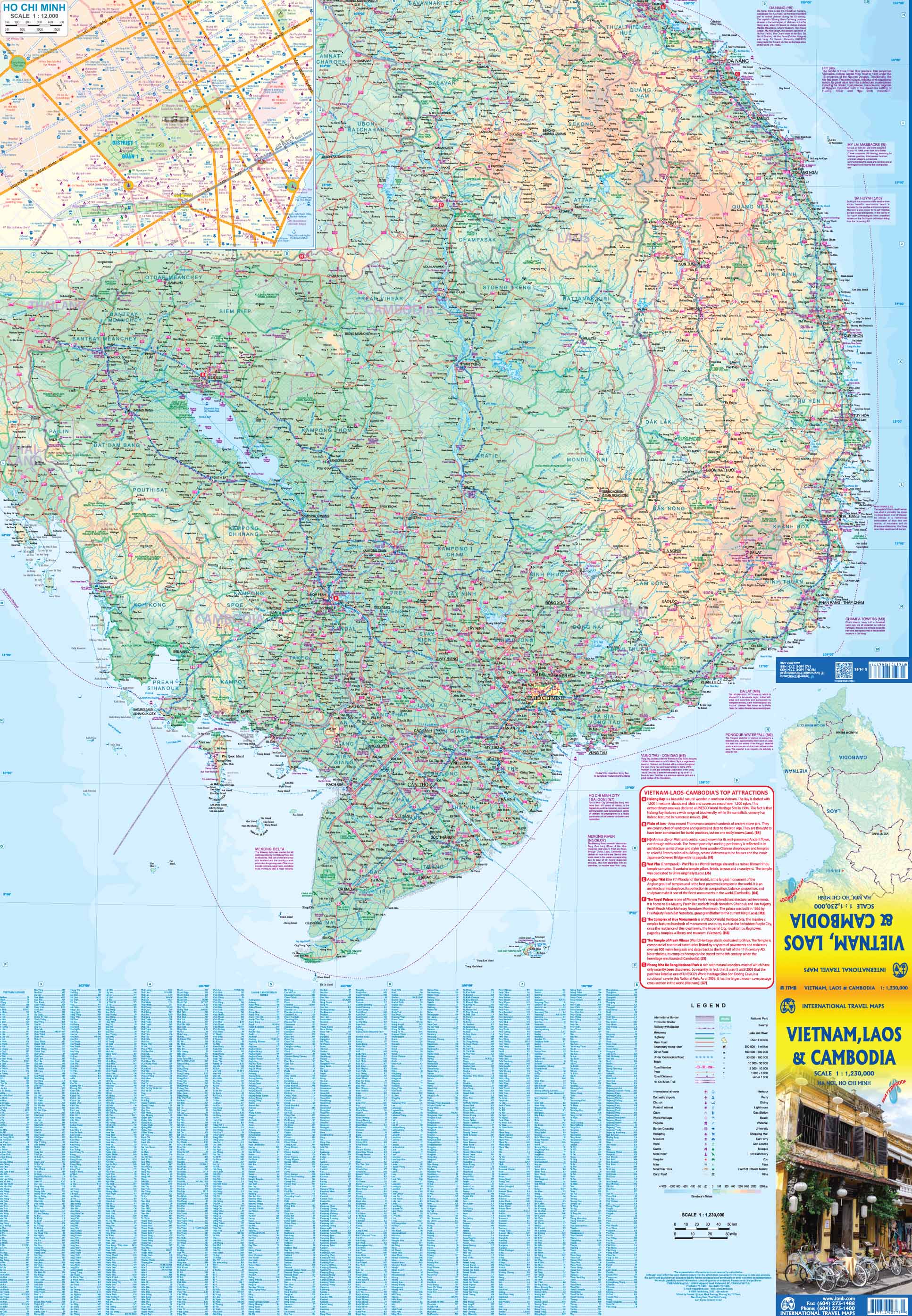 Vietnam Laos Cambodia ITMB Map - Image 2