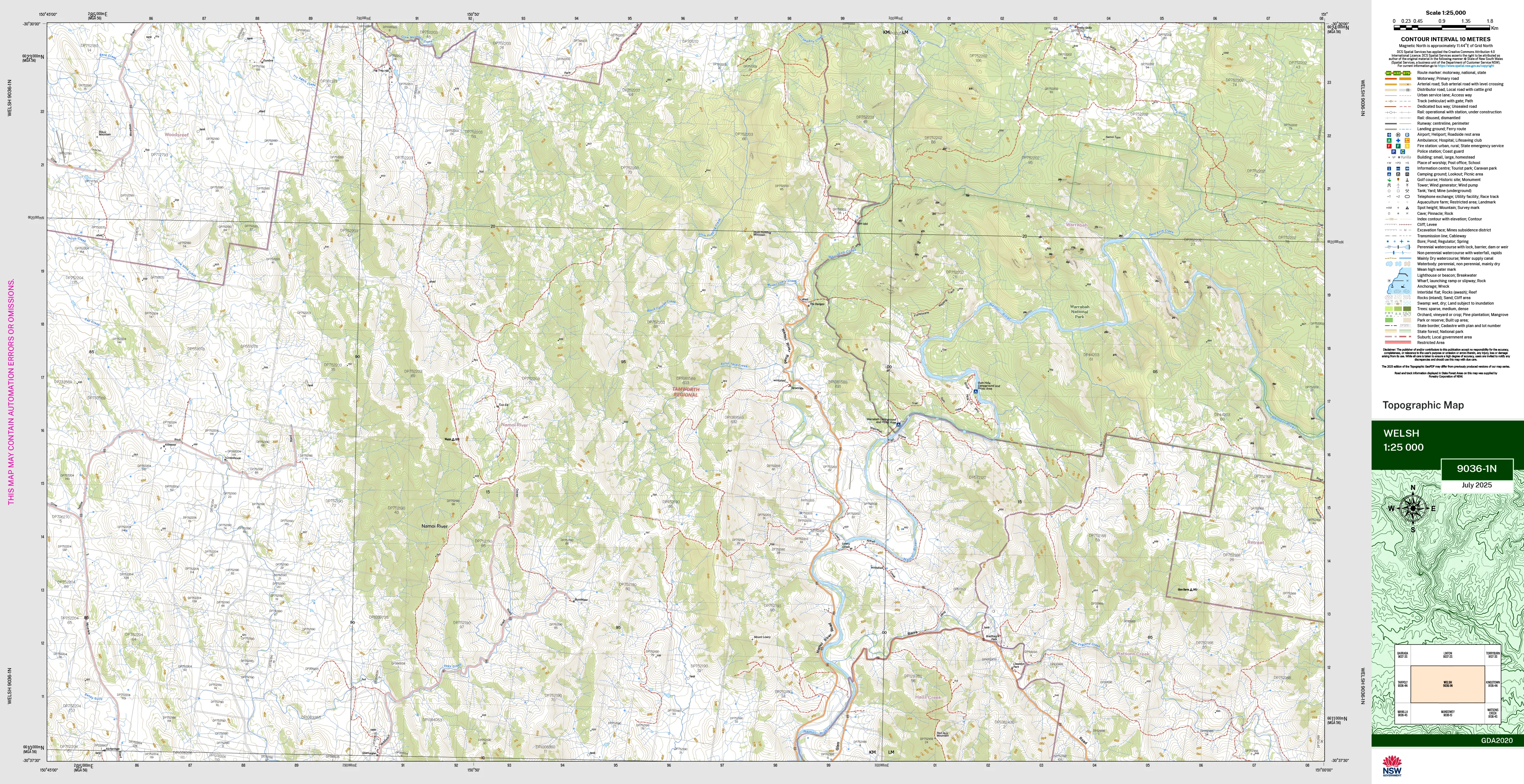 Welsh 9036-1N Topographic Map 1:25k