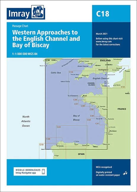 Western Approaches to English Channel & Bay of Biscay Imray Chart
