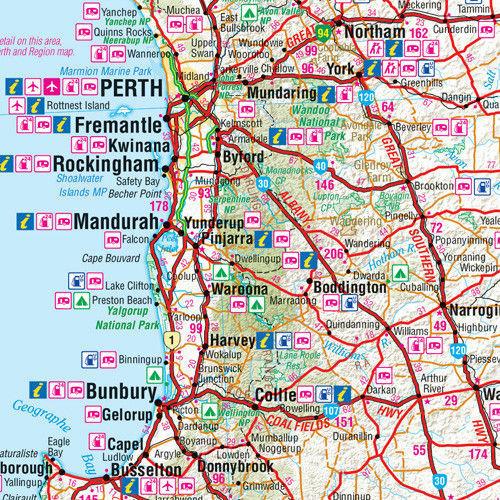 Western Australia Hema 700 x 1000mm State Canvas Wall Map - Image 2