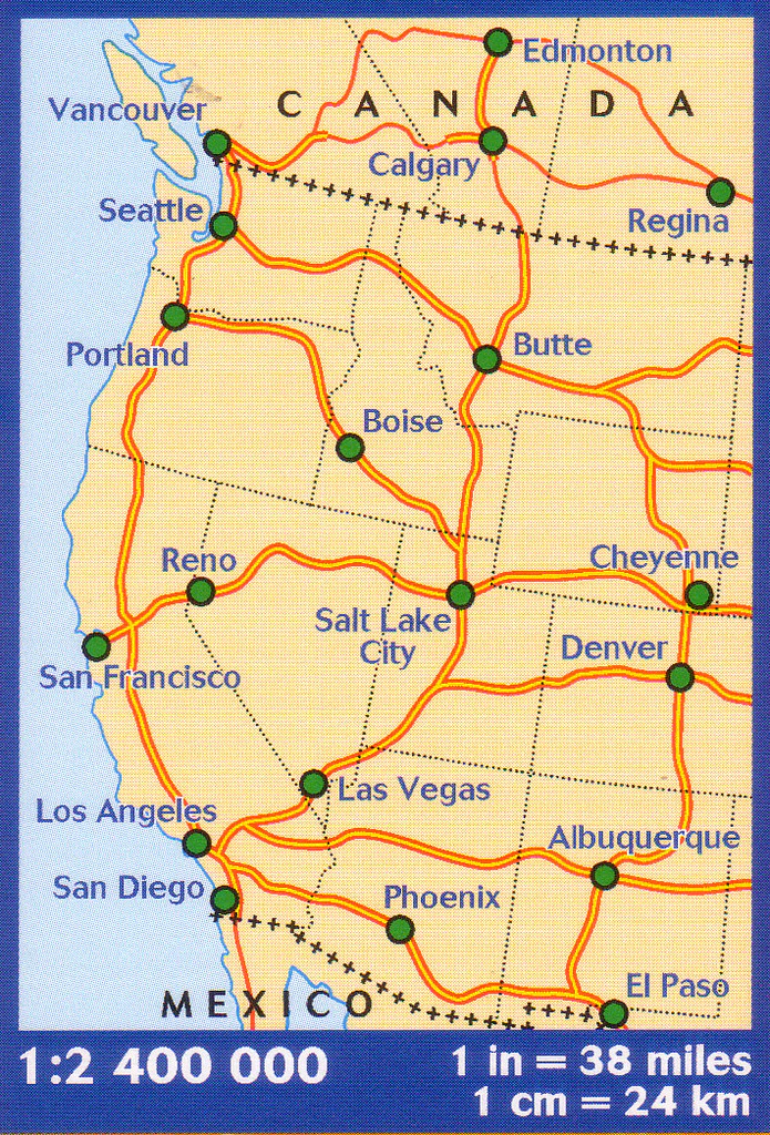 USA West & Canada West Michelin Map 585 - Image 3