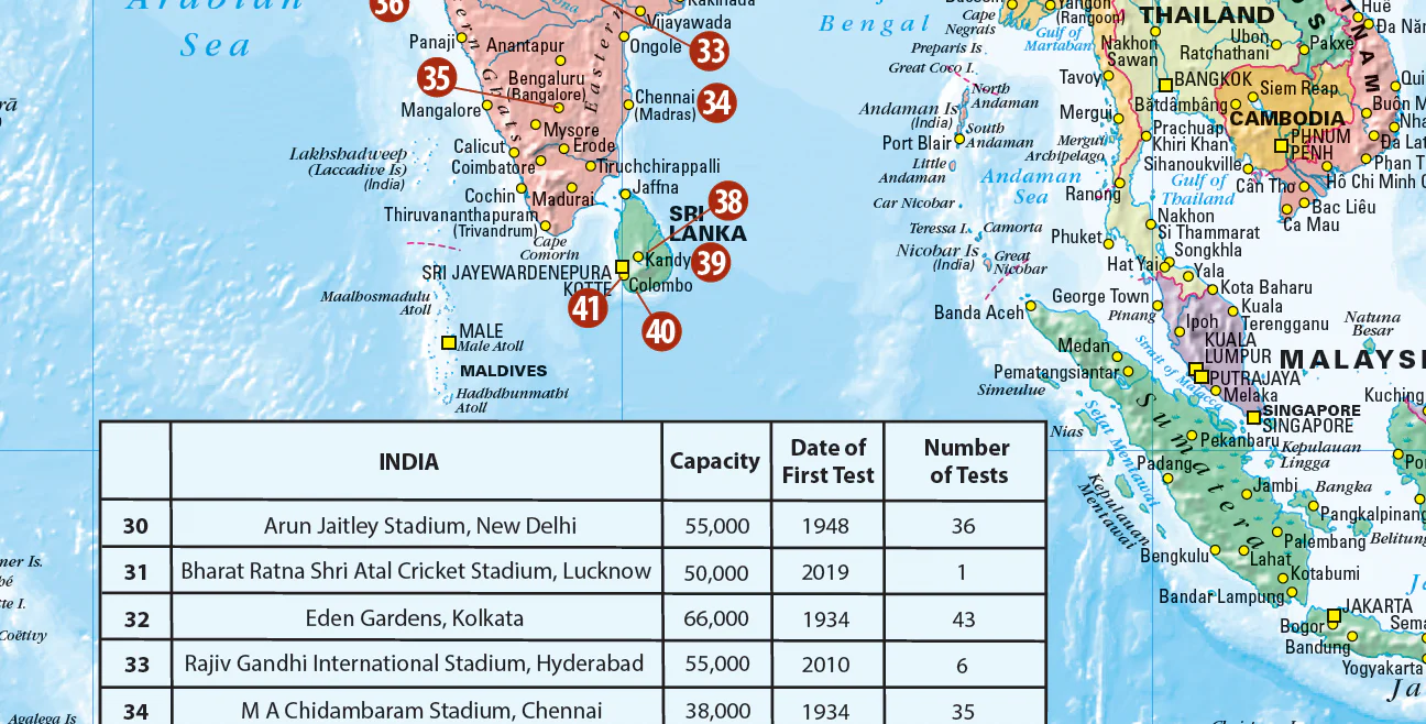 World Cricket Stadium Map Cosmographics - Image 3