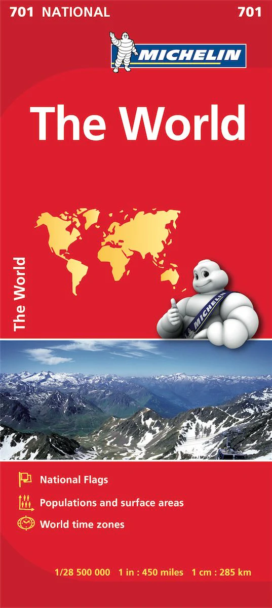 World Michelin Europe Centred Folded Map 701