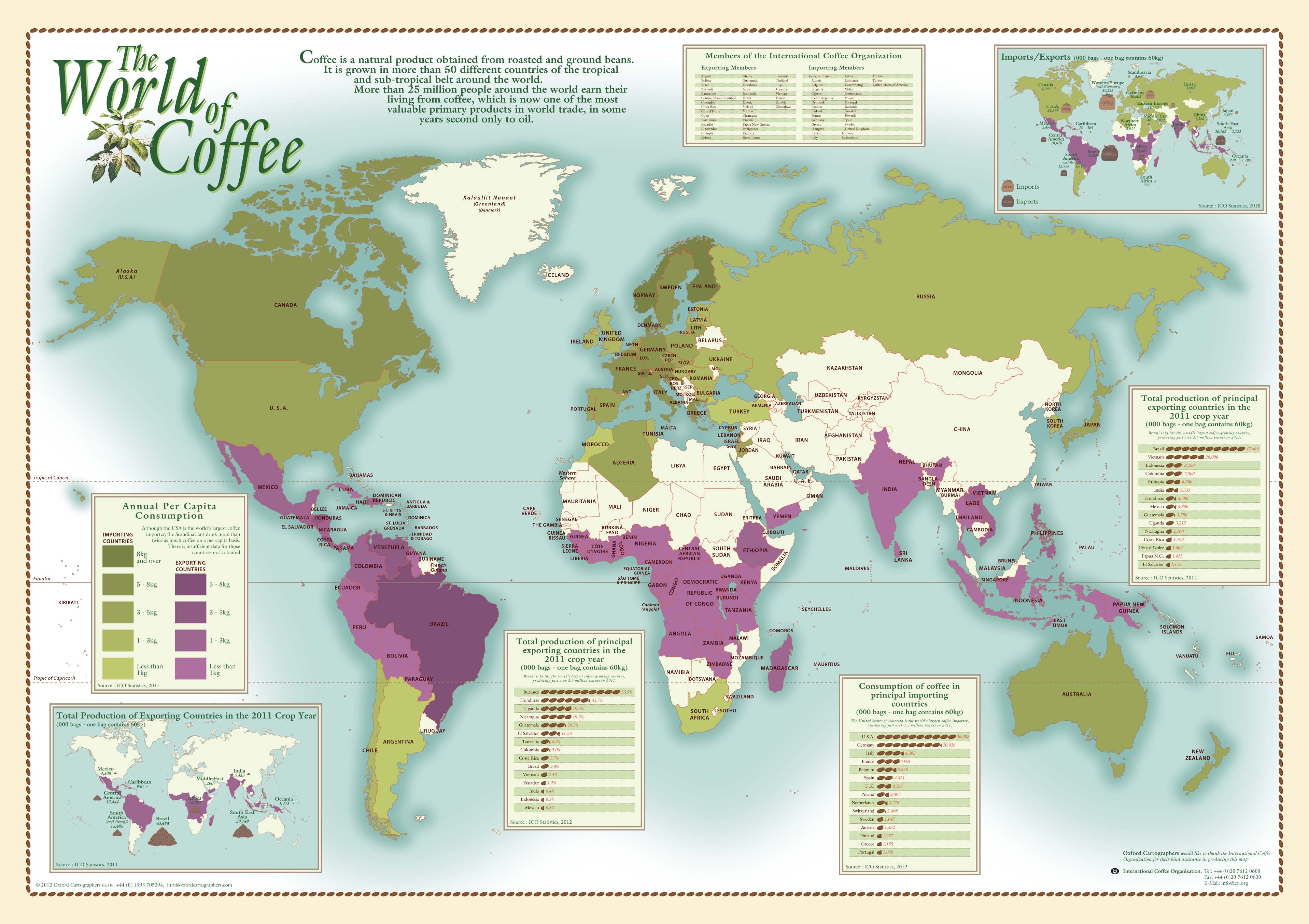World of Coffee by Oxford Cartographers