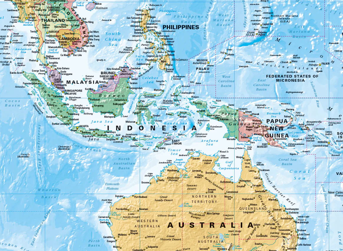 World Political Large 1002 x 595mm (Africa Centred) Cosmographics 2026 - Image 4