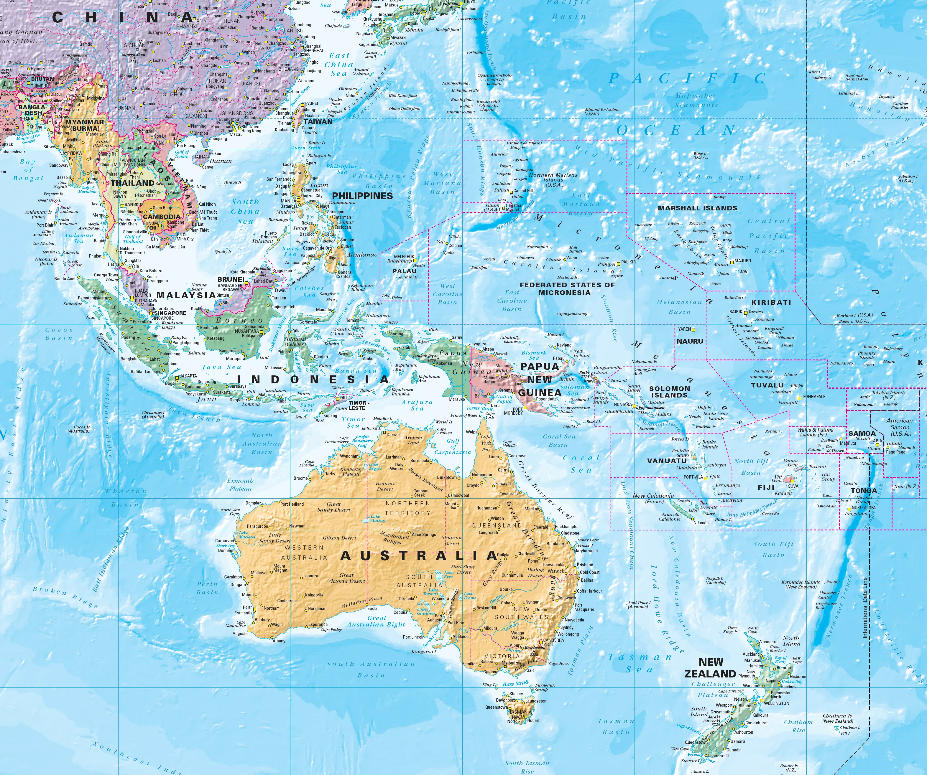 World Political Supermap with Flags 1440 x 960mm (Pacific Centred) Cosmographics 2026 - Image 3