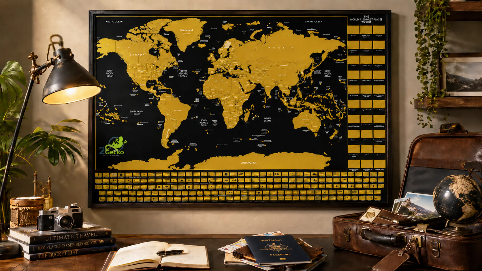 World & Flags Deluxe Scratch Map 810 x 610mm - Image 2