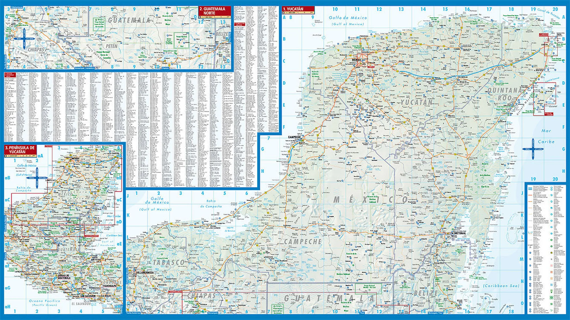 Yucatan Borch Folded Laminated Map - Image 3